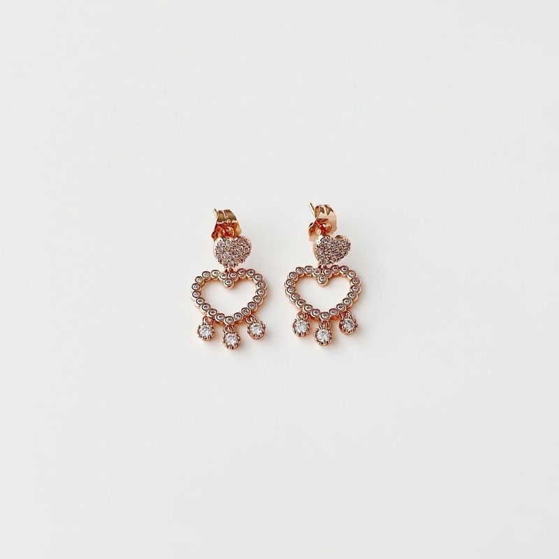 Fashion, accesorii si bijuterii - Femei - Bijuterii femei - Cercei femei - Cercei oțel Heliophilia, oțel inoxidabil, roz auriu, 426OPL1312 - Infinity.ro