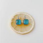 Fashion, accesorii si bijuterii - Femei - Bijuterii femei - Cercei femei - Cercei oțel Heliophilia, oțel inoxidabil, argintiu/aqua, 426OPL1303 - Infinity.ro