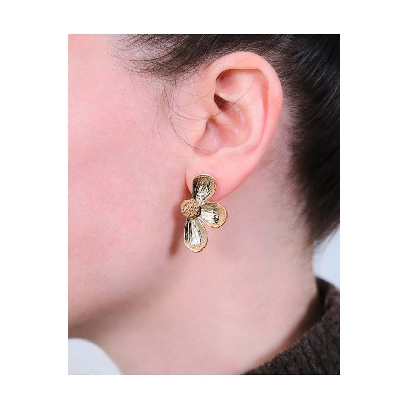 Fashion, accesorii si bijuterii - Femei - Bijuterii femei - Cercei femei - Cercei Heliophilia, alamă, auriu, 511AUR1561 - Infinity.ro