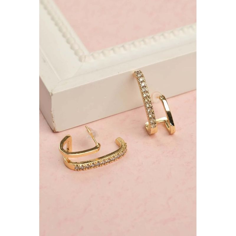 Fashion, accesorii si bijuterii - Femei - Bijuterii femei - Cercei femei - Cercei Heliophilia, alamă, auriu, 511AUR1565 - Infinity.ro