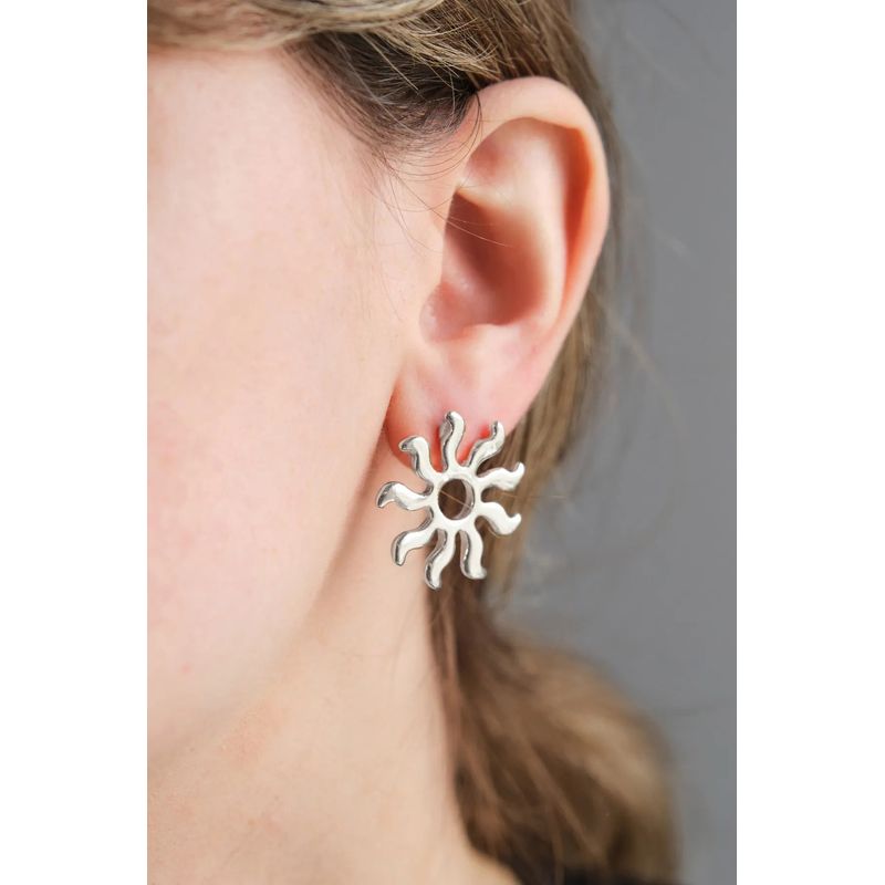 Fashion, accesorii si bijuterii - Femei - Bijuterii femei - Cercei femei - Cercei Heliophilia, alamă, argintiu, 511AUR1483 - Infinity.ro