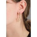 Fashion, accesorii si bijuterii - Femei - Bijuterii femei - Cercei femei - Cercei Heliophilia, alamă, auriu, 511AUR1453 - Infinity.ro