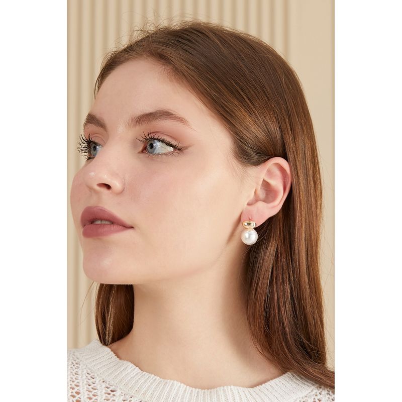 Fashion, accesorii si bijuterii - Femei - Bijuterii femei - Cercei femei - Cercei Heliophilia, alamă, auriu, 511AUR1414 - Infinity.ro