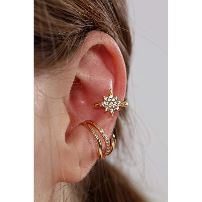 Fashion, accesorii si bijuterii - Femei - Bijuterii femei - Cercei femei - Cercei Heliophilia, alamă, auriu, 511AUR1224 - Infinity.ro