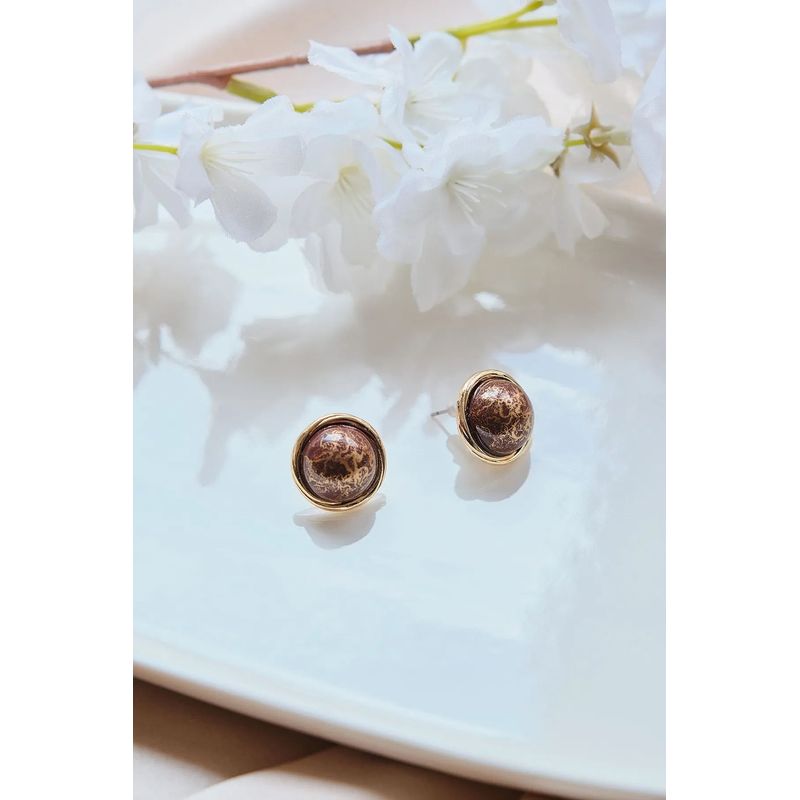 Fashion, accesorii si bijuterii - Femei - Bijuterii femei - Cercei femei - Cercei Heliophilia, alamă, auriu, 511AUR1764 - Infinity.ro