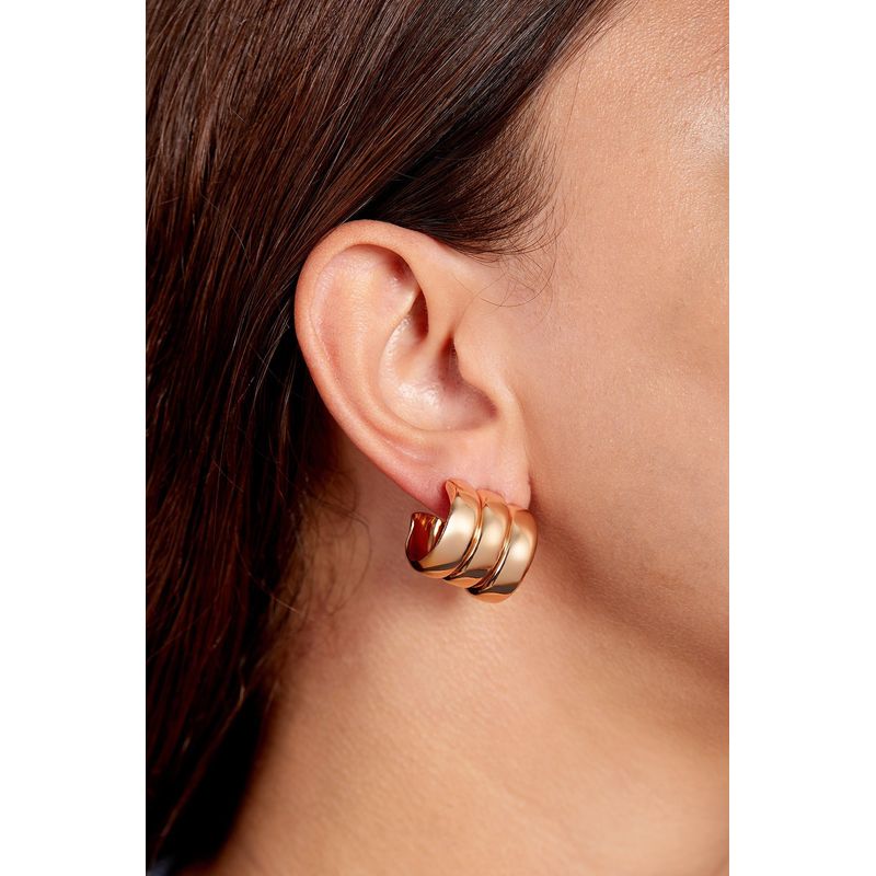 Fashion, accesorii si bijuterii - Femei - Bijuterii femei - Cercei femei - Cercel metal Heliophilia, metal, auriu, 410ELK1762 - Infinity.ro