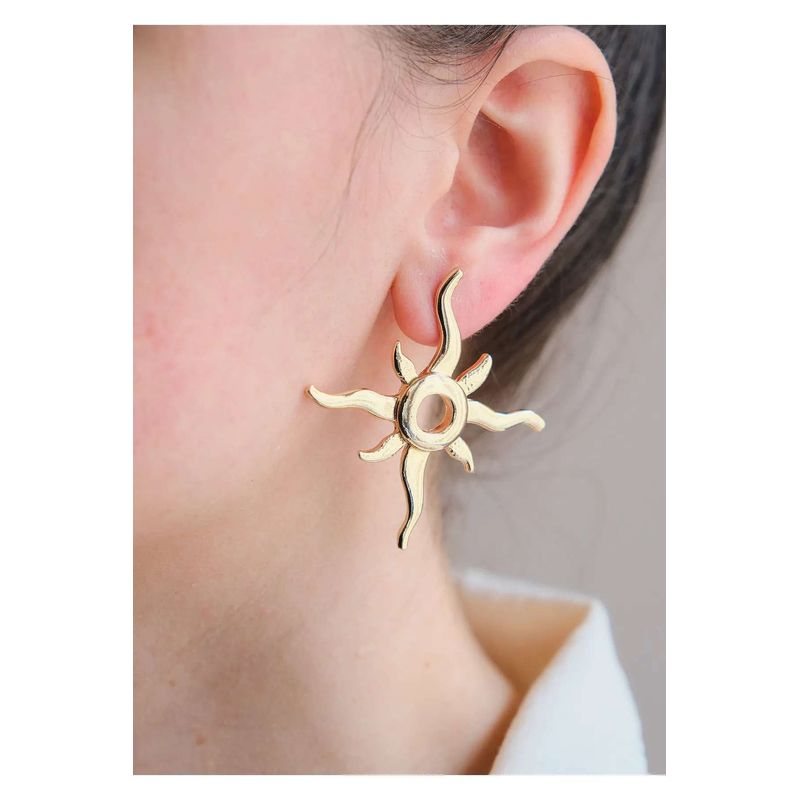 Fashion, accesorii si bijuterii - Femei - Bijuterii femei - Cercei femei - Cercei Heliophilia, alamă, auriu, 511AUR1661 - Infinity.ro