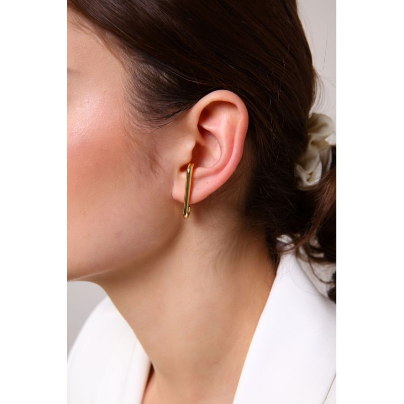 Fashion, accesorii si bijuterii - Femei - Bijuterii femei - Cercei femei - Cercei Heliophilia, alamă, 3.3 cm, auriu, 511AUR1362 - Infinity.ro