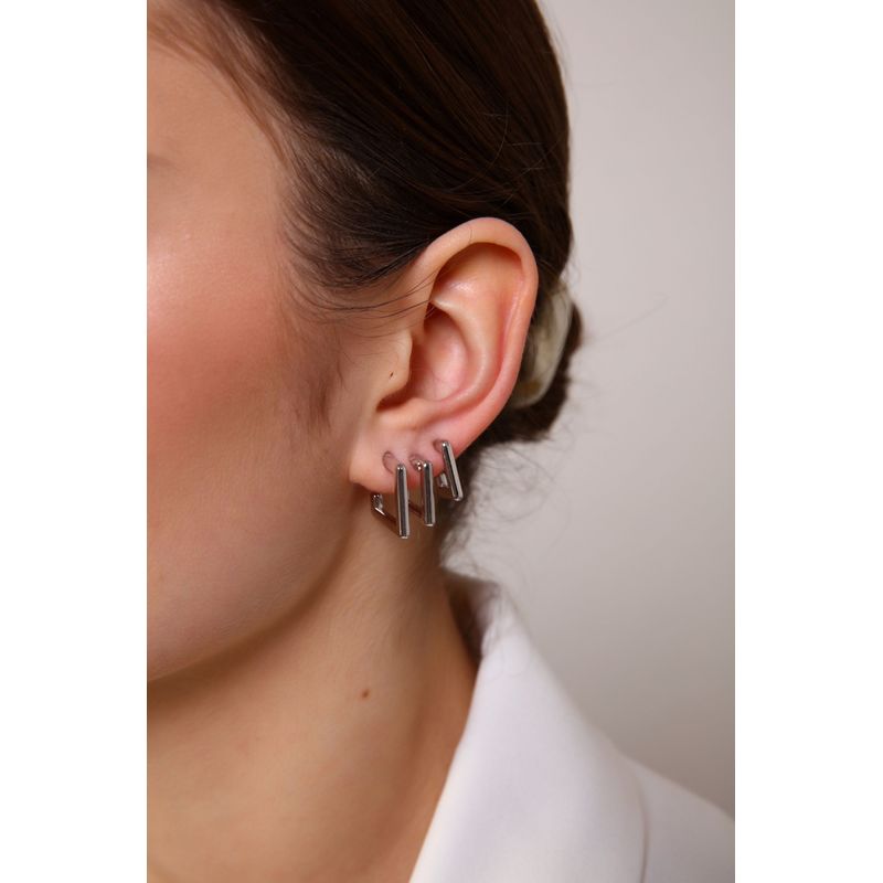 Fashion, accesorii si bijuterii - Femei - Bijuterii femei - Cercei femei - Cercei Heliophilia, alamă, argintiu, 511AUR1285 - Infinity.ro
