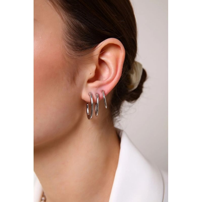 Fashion, accesorii si bijuterii - Femei - Bijuterii femei - Cercei femei - Cercei Heliophilia, alamă, argintiu, 511AUR1348 - Infinity.ro