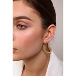 Fashion, accesorii si bijuterii - Femei - Bijuterii femei - Cercei femei - Cercei Heliophilia, alamă, 2.5 cm, auriu, 511AUR1356 - Infinity.ro