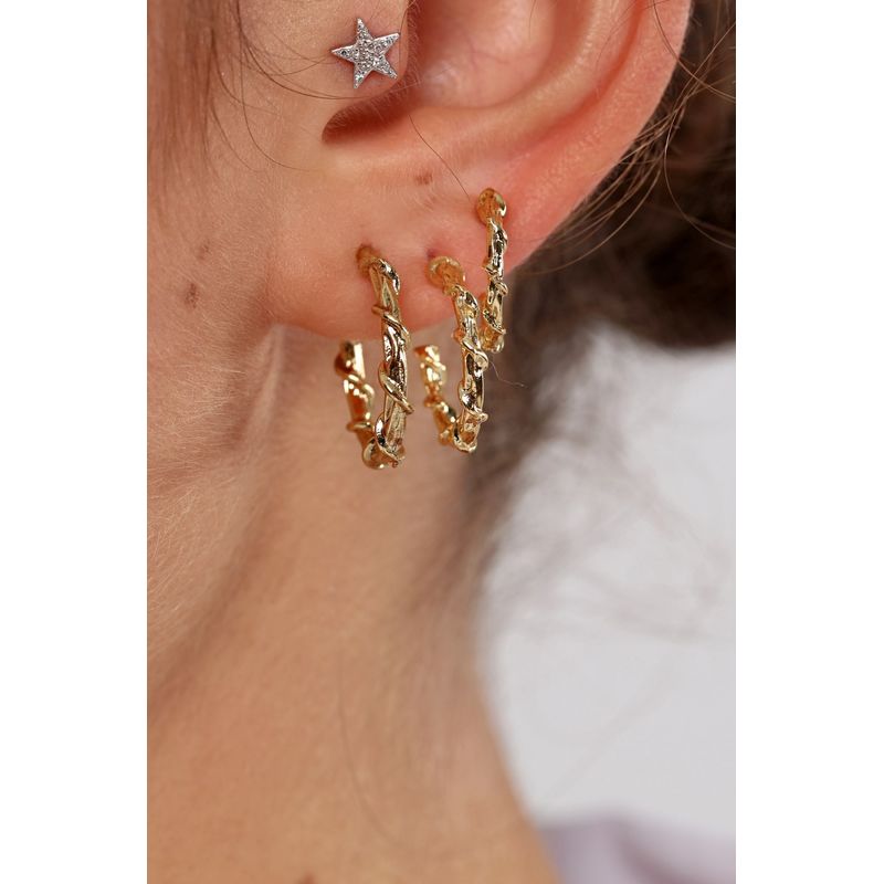Fashion, accesorii si bijuterii - Femei - Bijuterii femei - Cercei femei - Cercei Heliophilia, alamă, auriu, 511AUR1212 - Infinity.ro