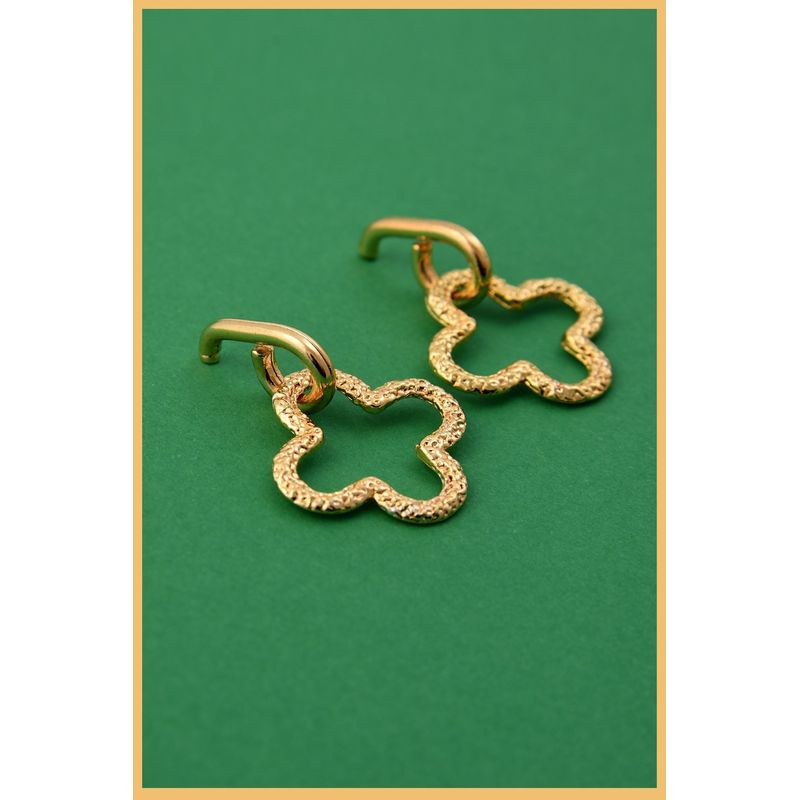 Fashion, accesorii si bijuterii - Femei - Bijuterii femei - Cercei femei - Cercei Heliophilia, alamă, 2.3 cm, auriu, 511AUR1165 - Infinity.ro