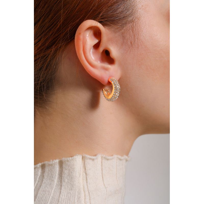 Fashion, accesorii si bijuterii - Femei - Bijuterii femei - Cercei femei - Cercei Heliophilia, alamă, auriu, 511AUR1450 - Infinity.ro