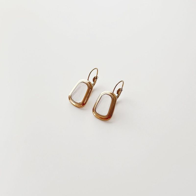 Fashion, accesorii si bijuterii - Femei - Bijuterii femei - Cercei femei - Cercei oțel Heliophilia, oțel inoxidabil, auriu/alb, 426OPL1296 - Infinity.ro
