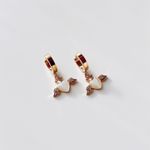 Fashion, accesorii si bijuterii - Femei - Bijuterii femei - Cercei femei - Cercei oțel Heliophilia, oțel inoxidabil, auriu/alb, 426OPL1229 - Infinity.ro