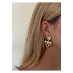 Fashion, accesorii si bijuterii - Femei - Bijuterii femei - Cercei femei - Cercei Heliophilia, alamă, auriu, 600KNS2141 - Infinity.ro