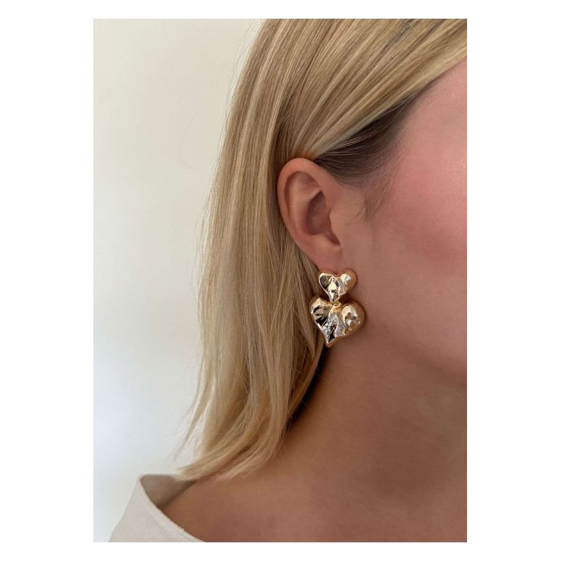 Fashion, accesorii si bijuterii - Femei - Bijuterii femei - Cercei femei - Cercei Heliophilia, alamă, auriu, 600KNS2141 - Infinity.ro