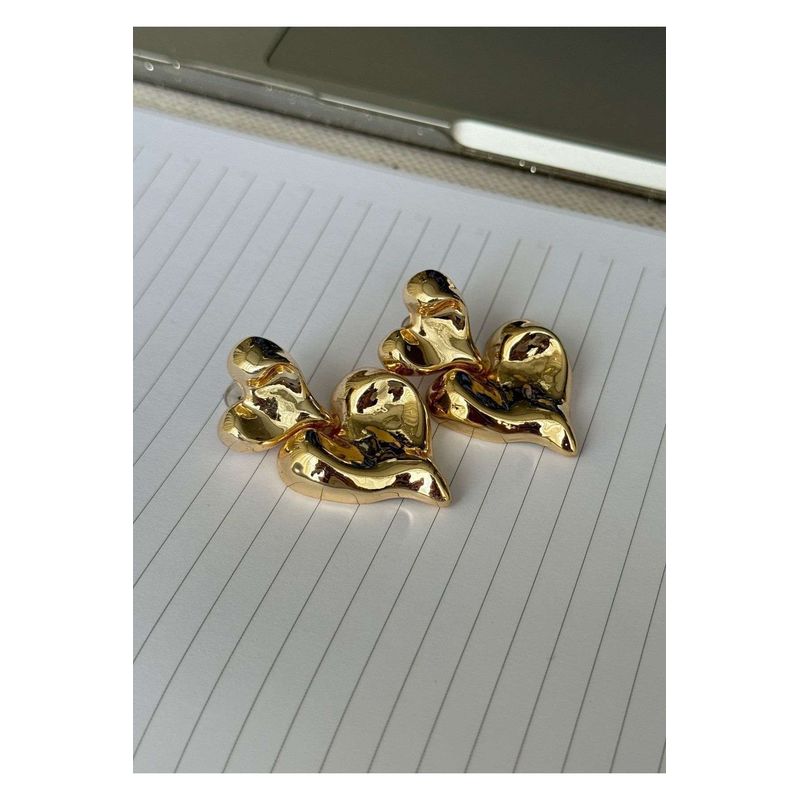 Fashion, accesorii si bijuterii - Femei - Bijuterii femei - Cercei femei - Cercei Heliophilia, alamă, auriu, 600KNS2141 - Infinity.ro