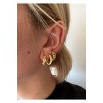 Fashion, accesorii si bijuterii - Femei - Bijuterii femei - Cercei femei - Cercei Heliophilia, alamă, auriu, 600KNS1138 - Infinity.ro