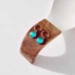 Fashion, accesorii si bijuterii - Femei - Bijuterii femei - Cercei femei - Cercei oțel Heliophilia, oțel inoxidabil, auriu/turcoaz, 426OPL1183 - Infinity.ro