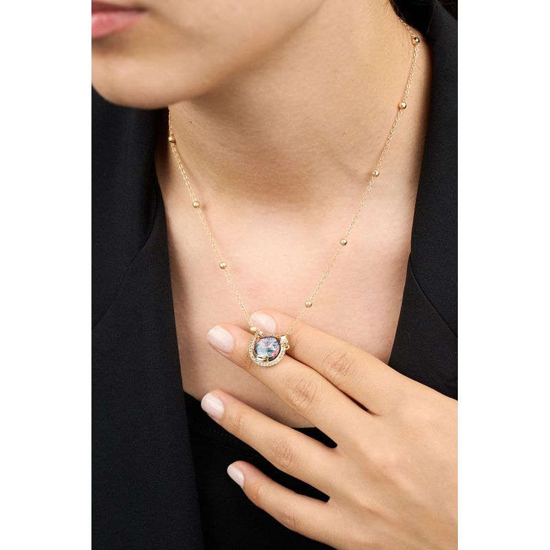 Fashion, accesorii si bijuterii - Femei - Bijuterii femei - Coliere femei - Colier oțel Heliophilia, oțel, roz, 410ELK1799 - Infinity.ro