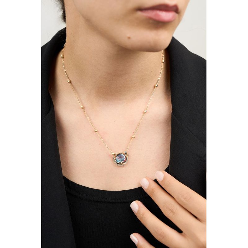 Fashion, accesorii si bijuterii - Femei - Bijuterii femei - Coliere femei - Colier oțel Heliophilia, oțel, roz, 410ELK1799 - Infinity.ro