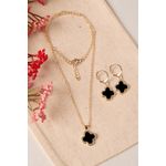 Fashion, accesorii si bijuterii - Femei - Bijuterii femei - Coliere femei - Set colier/cercei metal Heliophilia, metal, auriu, 410ELK1598 - Infinity.ro