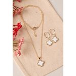 Fashion, accesorii si bijuterii - Femei - Bijuterii femei - Coliere femei - Set colier/cercei metal Heliophilia, metal, auriu, 410ELK1594 - Infinity.ro