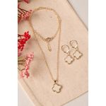 Fashion, accesorii si bijuterii - Femei - Bijuterii femei - Coliere femei - Set colier/cercei metal Heliophilia, metal, auriu, 410ELK1597 - Infinity.ro