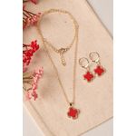 Fashion, accesorii si bijuterii - Femei - Bijuterii femei - Coliere femei - Set colier/cercei metal Heliophilia, metal, auriu, 410ELK1596 - Infinity.ro