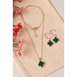 Fashion, accesorii si bijuterii - Femei - Bijuterii femei - Coliere femei - Set colier/cercei metal Heliophilia, metal, auriu, 410ELK1595 - Infinity.ro
