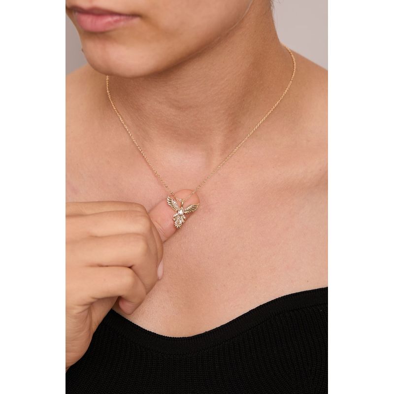 Fashion, accesorii si bijuterii - Femei - Bijuterii femei - Coliere femei - Colier metal Heliophilia, metal, alb, 410ELK1779 - Infinity.ro