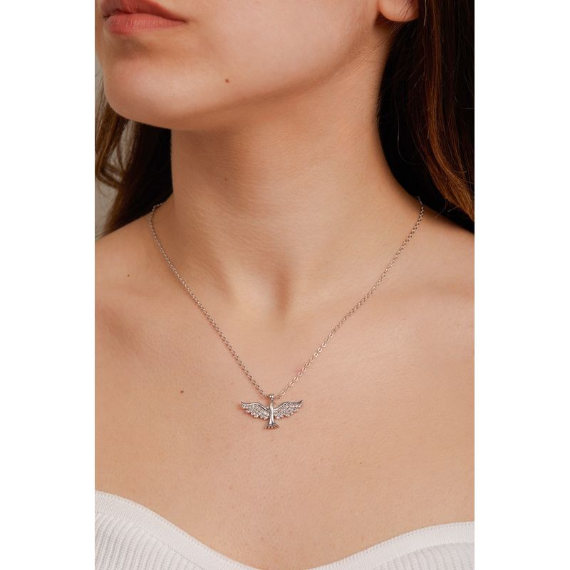 Fashion, accesorii si bijuterii - Femei - Bijuterii femei - Coliere femei - Colier metal Heliophilia, metal, argintiu, 410ELK1627 - Infinity.ro