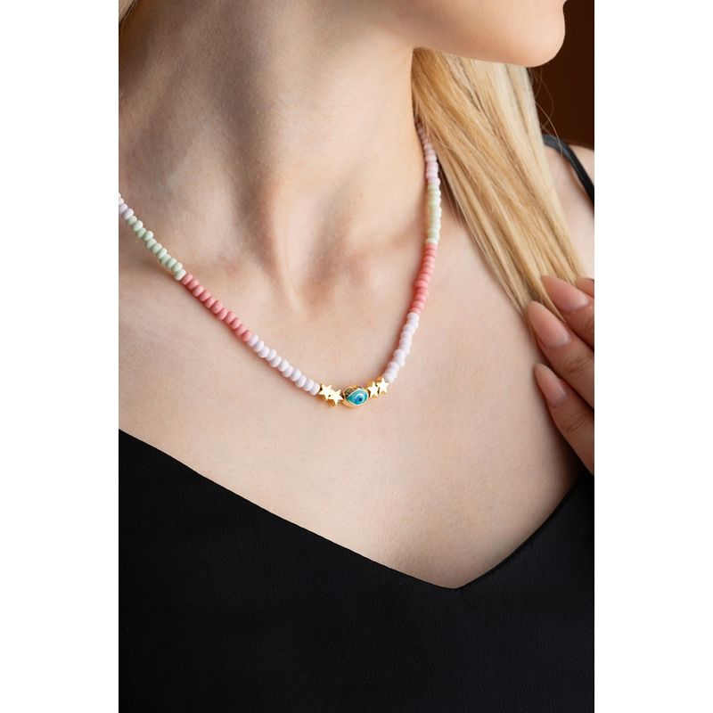 Fashion, accesorii si bijuterii - Femei - Bijuterii femei - Coliere femei - Colier Heliophilia, metal, multicolor, 906BRN1120 - Infinity.ro
