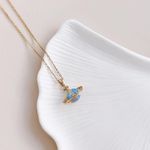 Fashion, accesorii si bijuterii - Femei - Bijuterii femei - Coliere femei - Colier oțel Heliophilia, oțel inoxidabil, 45 cm, aqua/auriu, 426OPL1167 - Infinity.ro