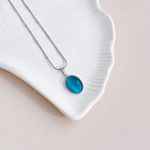 Fashion, accesorii si bijuterii - Femei - Bijuterii femei - Coliere femei - Colier oțel Heliophilia, oțel inoxidabil, 45 cm, argintiu/albastru, 426OPL1178 - Infinity.ro