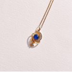 Fashion, accesorii si bijuterii - Femei - Bijuterii femei - Coliere femei - Colier oțel Heliophilia, oțel inoxidabil, 45 cm, bleumarin/auriu, 426OPL1170 - Infinity.ro