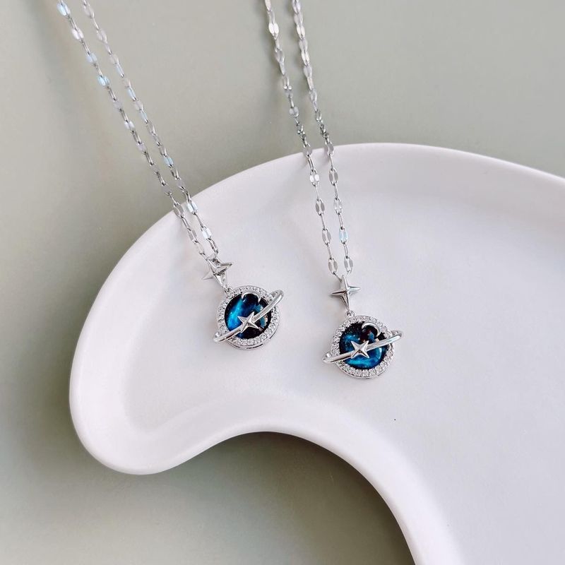 Fashion, accesorii si bijuterii - Femei - Bijuterii femei - Coliere femei - Colier oțel Heliophilia, oțel inoxidabil, 45 cm, sky albastru/argintiu, 426OPL1153 - Infinity.ro