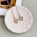 Fashion, accesorii si bijuterii - Femei - Bijuterii femei - Coliere femei - Colier oțel Heliophilia, oțel inoxidabil, 45 cm, auriu/turcoaz, 426OPL1160 - Infinity.ro