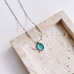 Fashion, accesorii si bijuterii - Femei - Bijuterii femei - Coliere femei - Colier oțel Heliophilia, oțel inoxidabil, 45 cm, argintiu/turcoaz, 426OPL1149 - Infinity.ro