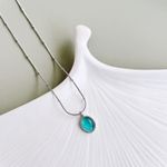 Fashion, accesorii si bijuterii - Femei - Bijuterii femei - Coliere femei - Colier oțel Heliophilia, oțel inoxidabil, 45 cm, argintiu/turcoaz, 426OPL1149 - Infinity.ro