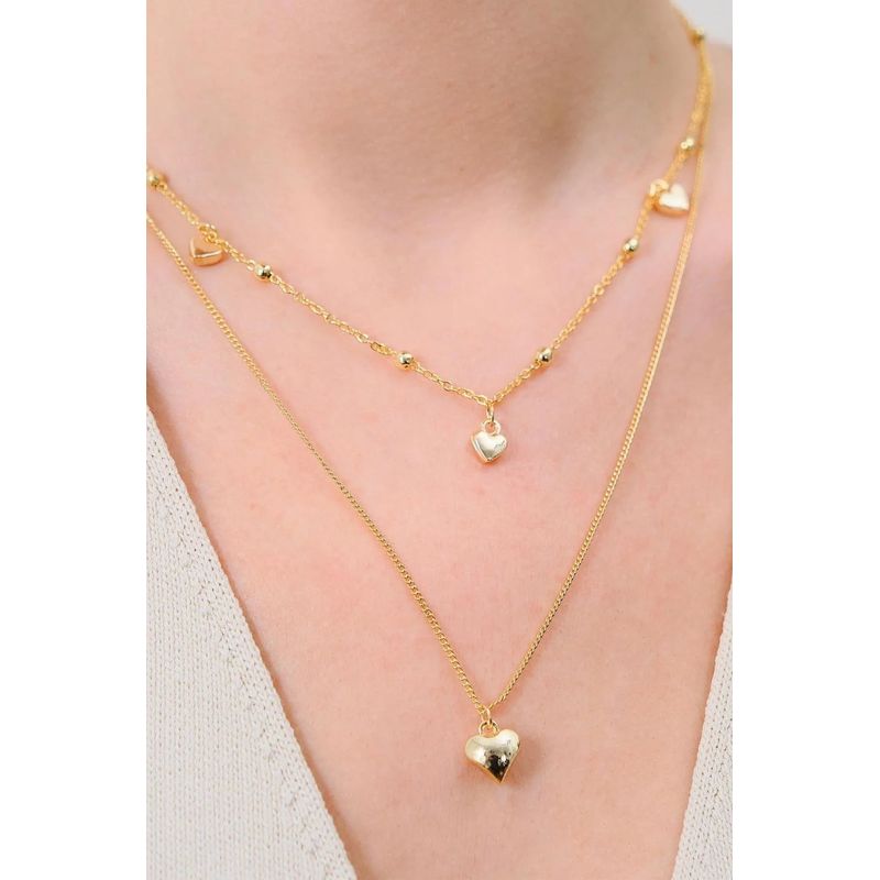 Fashion, accesorii si bijuterii - Femei - Bijuterii femei - Coliere femei - Set coliere Heliophilia, alamă, auriu, 511AUR1613 - Infinity.ro