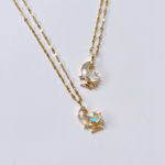 Fashion, accesorii si bijuterii - Femei - Bijuterii femei - Coliere femei - Colier oțel Heliophilia, oțel inoxidabil, 45 cm, auriu/turcoaz, 426OPL1125 - Infinity.ro