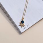 Fashion, accesorii si bijuterii - Femei - Bijuterii femei - Coliere femei - Colier oțel Heliophilia, oțel inoxidabil, 45 cm, sky albastru/auriu, 426OPL1112 - Infinity.ro