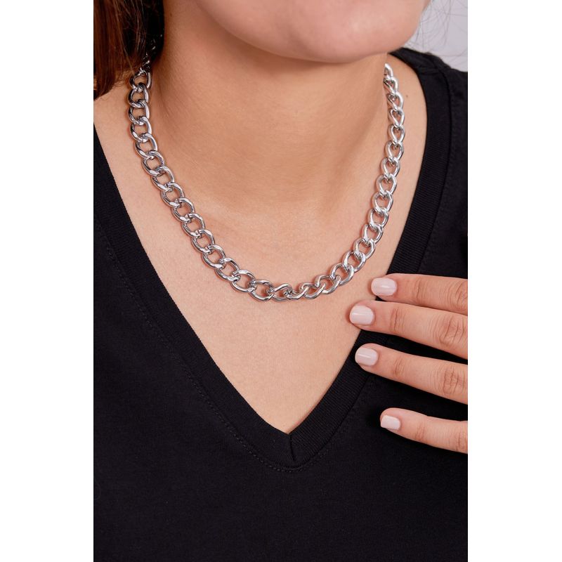 Fashion, accesorii si bijuterii - Femei - Bijuterii femei - Coliere femei - Colier metal Heliophilia, metal, argintiu, 410ELK1741 - Infinity.ro