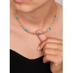 Fashion, accesorii si bijuterii - Femei - Bijuterii femei - Coliere femei - Colier metal Heliophilia, metal, auriu, 410ELK1750 - Infinity.ro