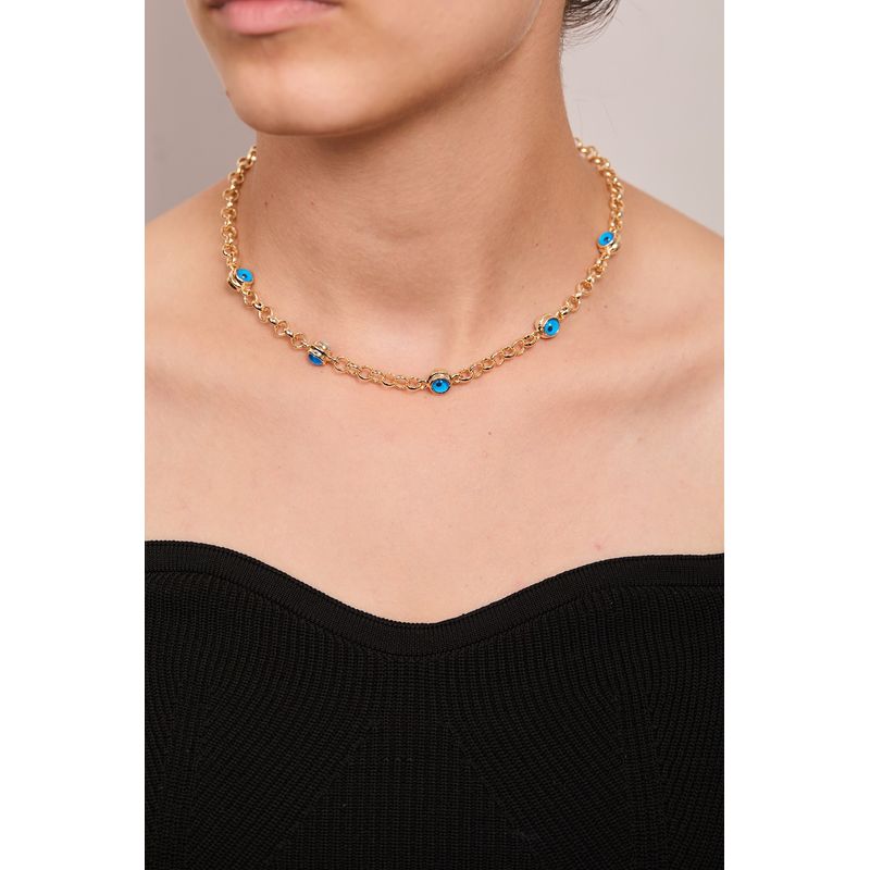 Fashion, accesorii si bijuterii - Femei - Bijuterii femei - Coliere femei - Colier metal Heliophilia, metal, auriu, 410ELK1750 - Infinity.ro