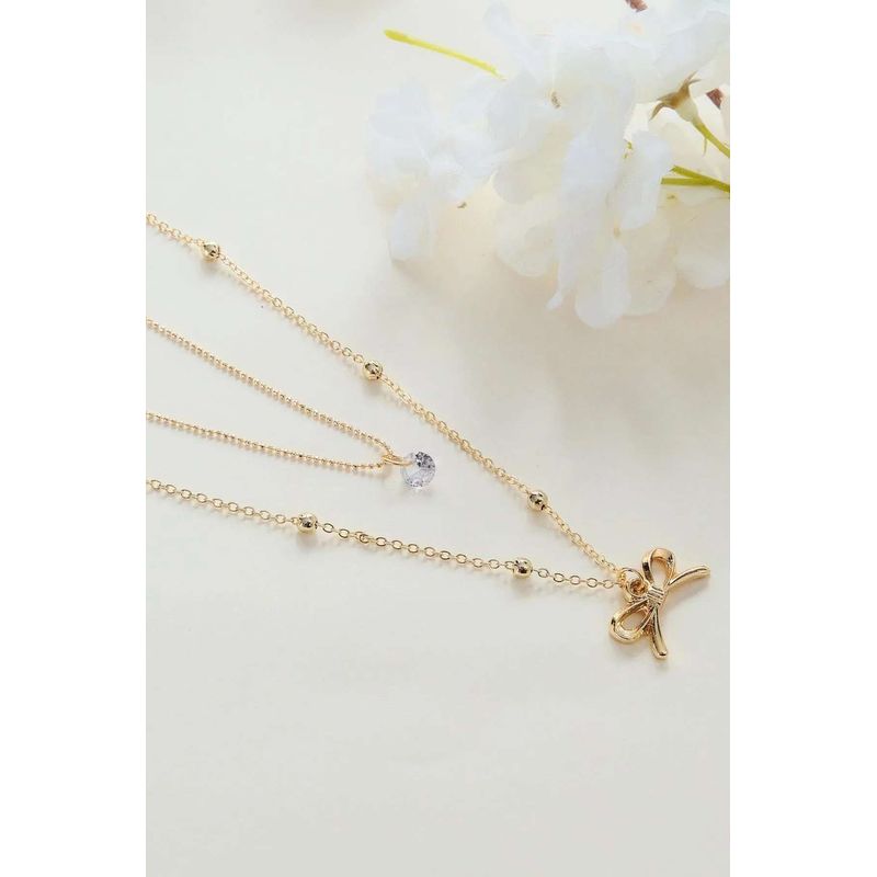 Fashion, accesorii si bijuterii - Femei - Bijuterii femei - Coliere femei - Colier Heliophilia, alamă, 50 cm, auriu, 511AUR1655 - Infinity.ro