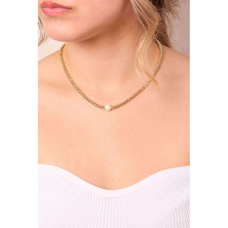Fashion, accesorii si bijuterii - Femei - Bijuterii femei - Coliere femei - Colier metal Heliophilia, metal, auriu, 410ELK1780 - Infinity.ro